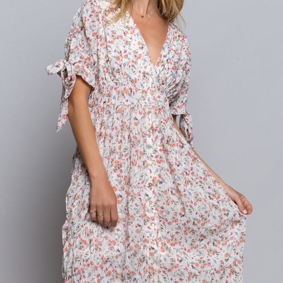 Dang cute spring floral midi dress - Picture 3 of 5
